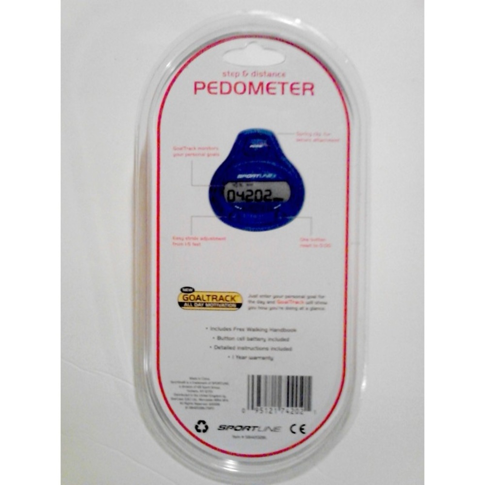 Sportline Step & Distance Pedometer, Dual Function - Picture 2 of 2